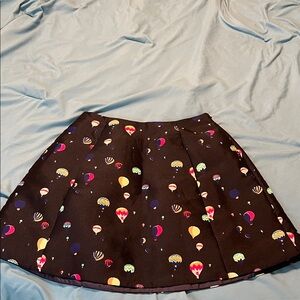 Kate Spade Black Skirt with Colorful Balloon Print